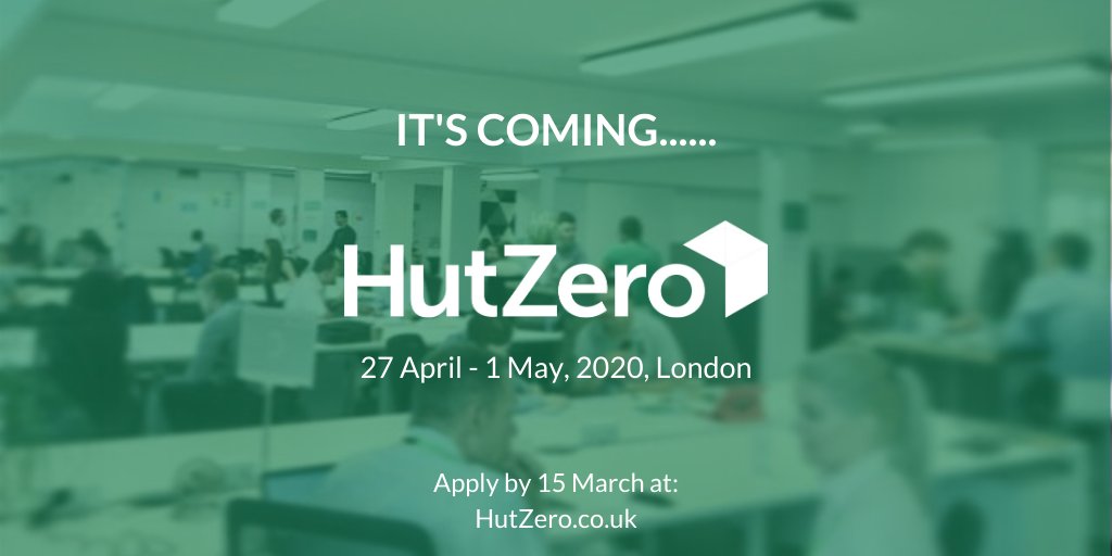 HutZero: a mentoring programme delivered by #cybersecurity experts and #startup gurus to help validate and grow business ideas into product. When? 27 April - 1 May. Where? London. Travel &amp; accommodation fully funded. Join us! Apply here 👉 hutzero.co.uk