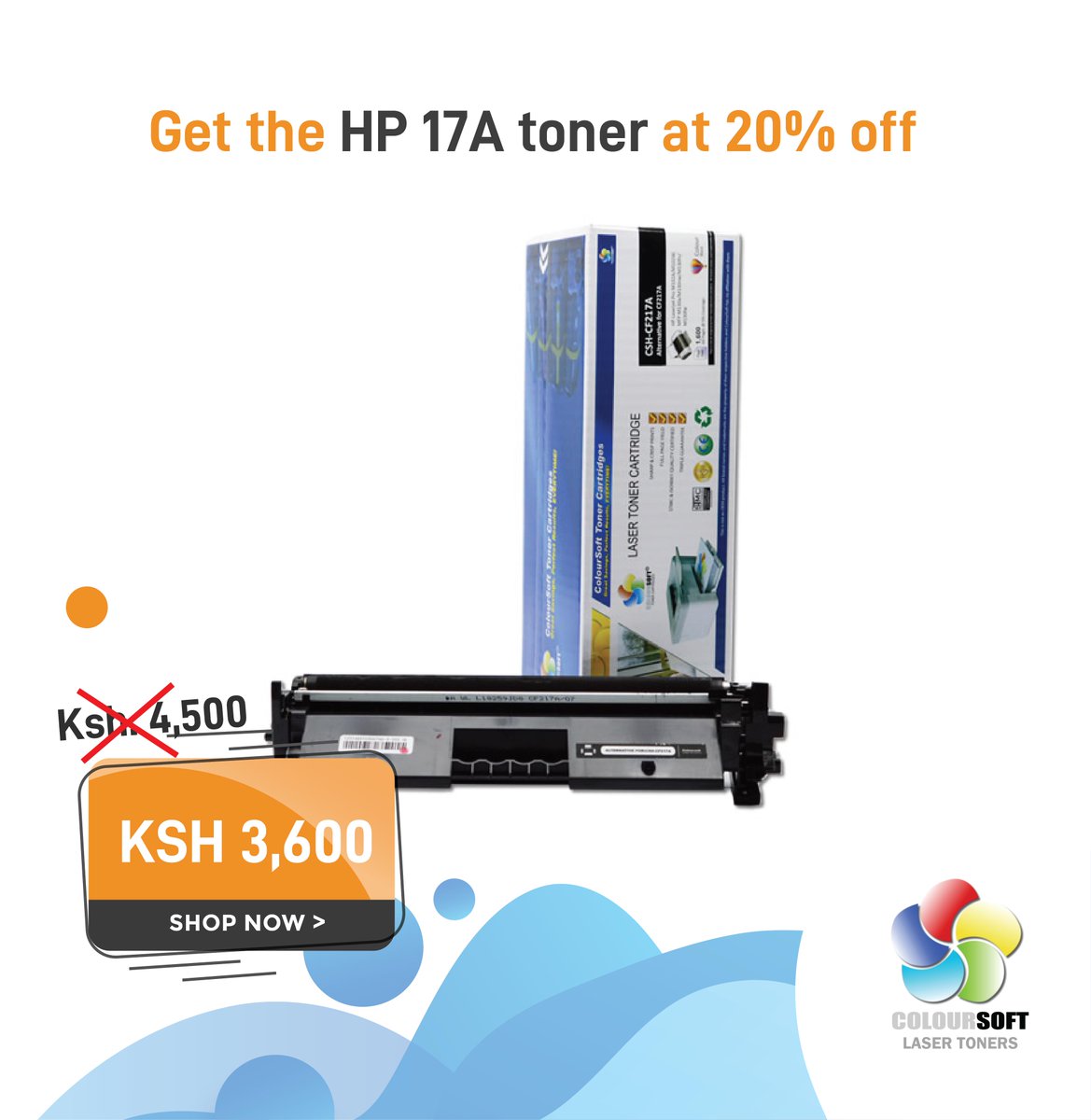 ColoursoftT's tweet image. #FridayThoughts
Get 20% off your purchase for the HP 17A and save Kshs. 900! Take advantage of this offer by calling us on 0795 797703.
#PrintMoreForLess