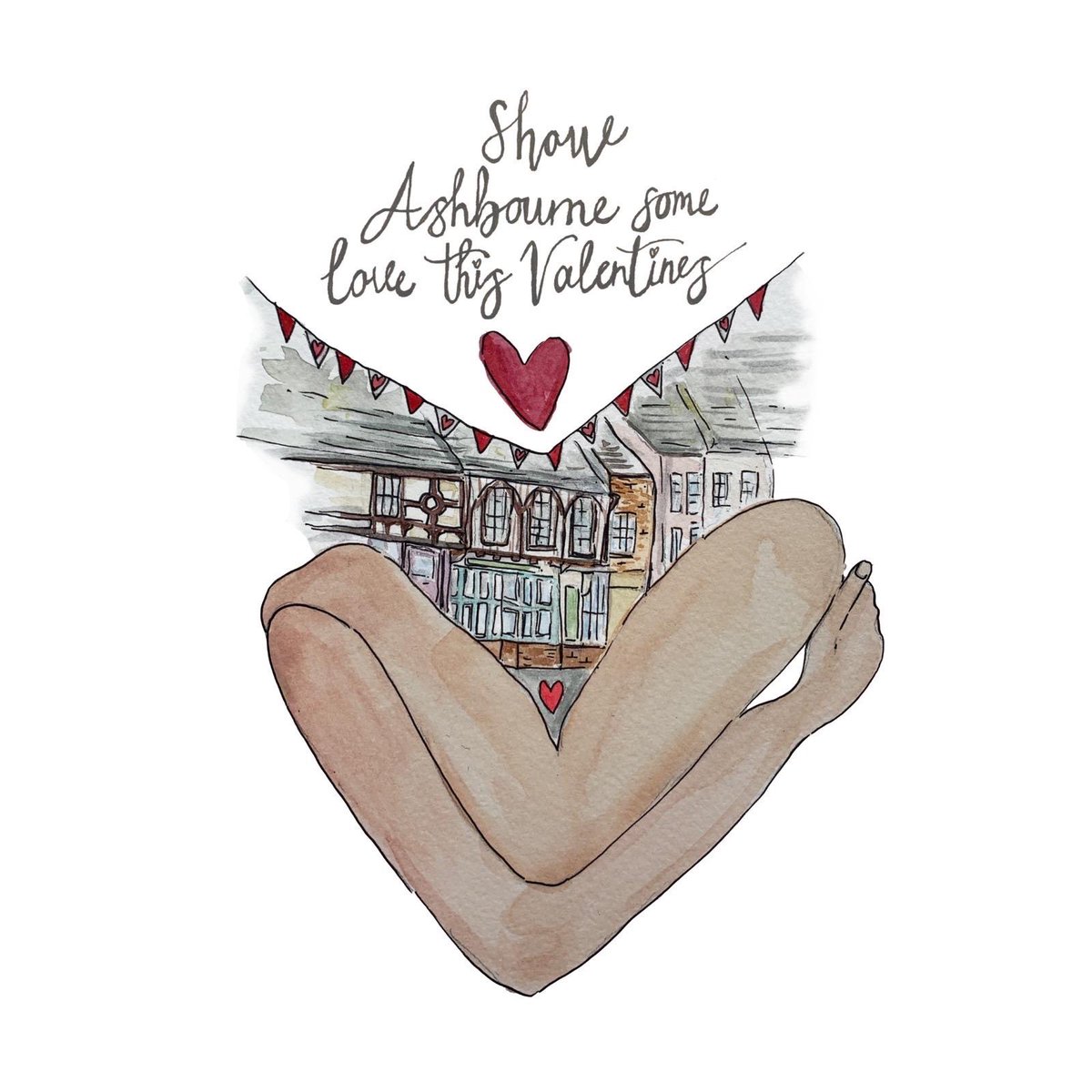 ❤️ Share the love for Ashbourne this #valentinesday This illustration was commissioned especially for the independents #shoplocal