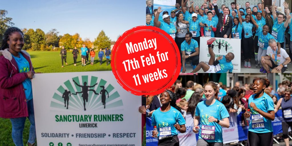 SanctuaryRunLim's tweet image. Sanctuary Runners Limerick update:
Training for @RGreatLimRun starts Feb 17th at the McGuire's Pitch car park - 7pm. WALK/RUN this group is all about friendship, inclusion and solidarity, all are welcome. Our aim is to have a team for the 10k on May 3rd @SanctuaryRunner #SRLove