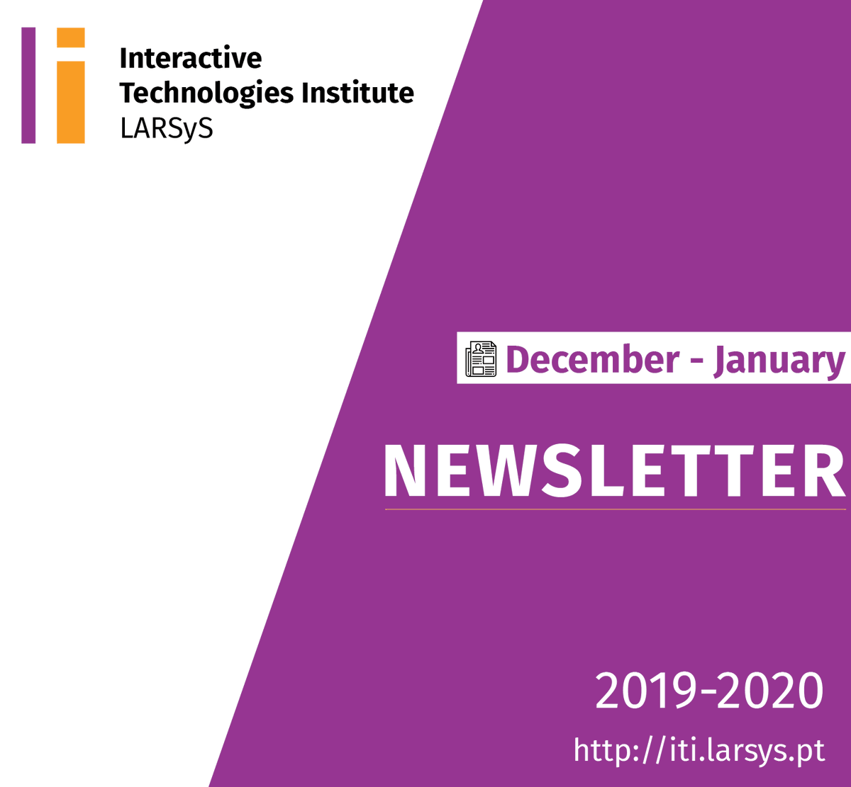 iti_larsys's tweet photo. ITI Newsletter / December 2019 - January 2020 🗞️
https://t.co/gQEElTomhP
#ITI #InteractiveTechnologiesInstitute #ITInewsletter https://t.co/pnGRMj4t0k