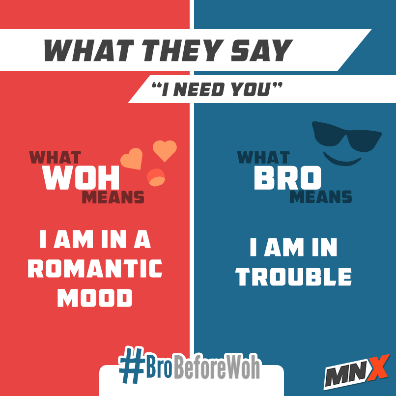 MNXMovies's tweet photo. Tag your Bro and your Woh in the comments #ItsADare.
#BroBeforeWoh https://t.co/v0SQKZAWV9