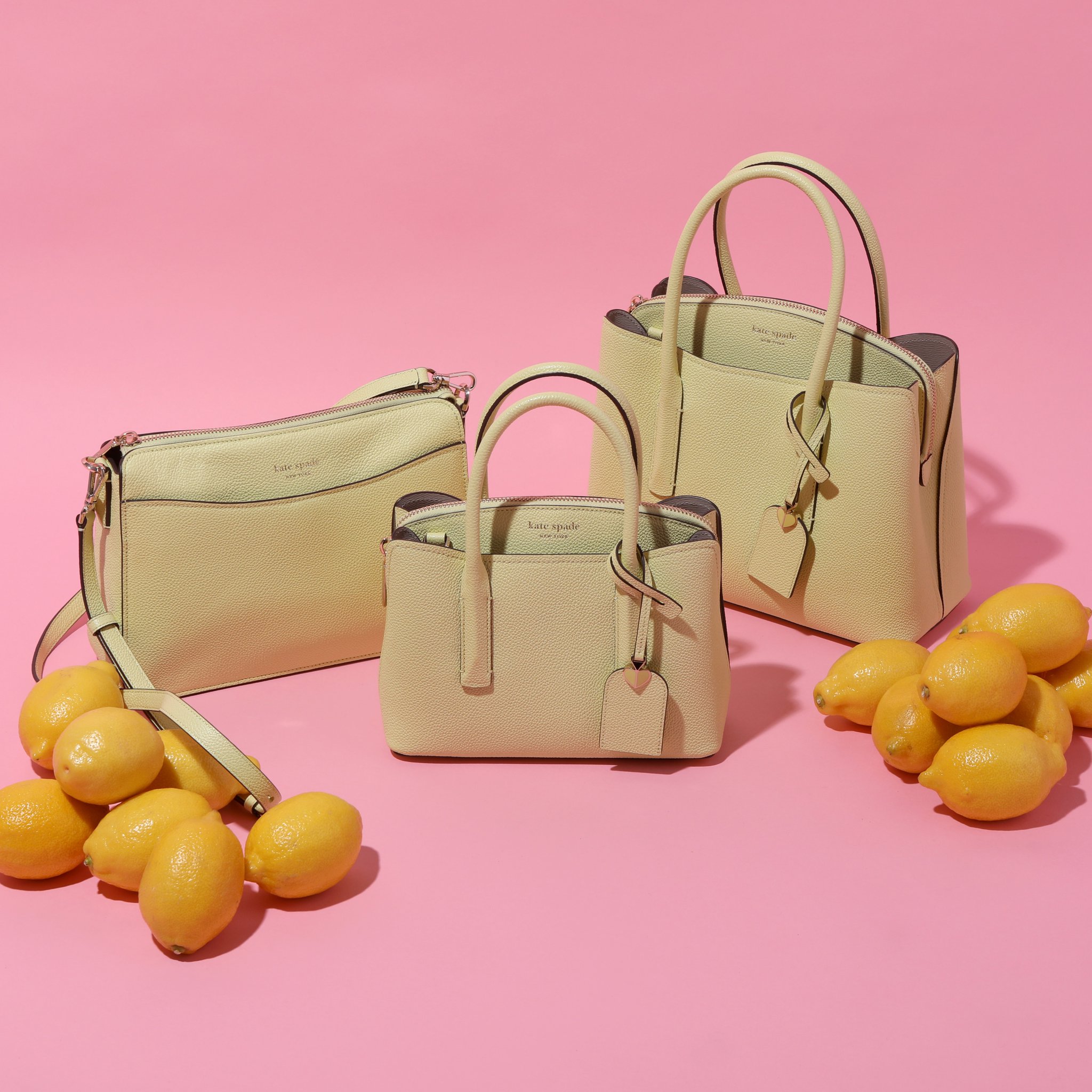 Kate Spade Japan マルゴーのレモンソルベ3姉妹をご紹介 左から クロスボディ ミニサッチェル ミディアムサッチェルとなります Loveinspades ラブインスペード Katespade ケイトスペード Katespadenewyork ケイトスペード