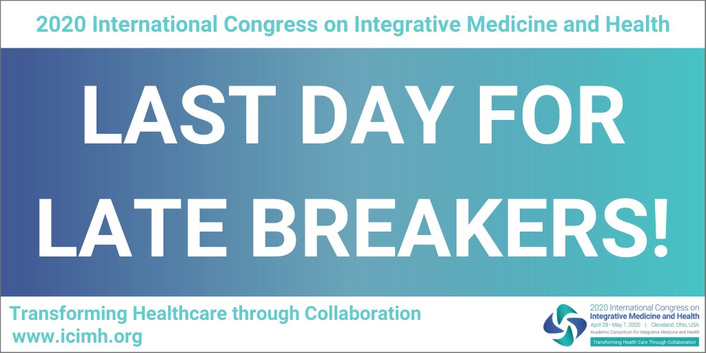 Today is your last day to submit a late-breaker abstract! Don’t miss you last opportunity to share your new and novel data. Submit now at icimh.org! #IMCongress20