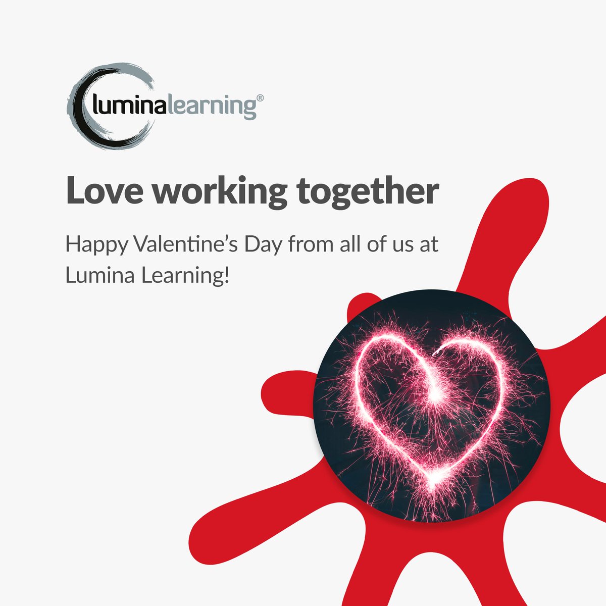 LuminaLearning's tweet photo. Our Valentine's message? Love working together ❤️

Take a moment to appreciate the brilliant qualities that each member of your team uniquely brings. Tag them in the comments below!

#LoveWorkingTogether #valentinesday #LuminaLearning https://t.co/8dtfq9xgdW