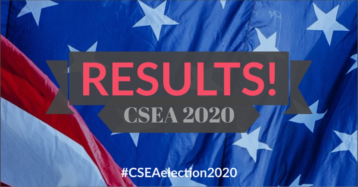 CSEA_Region5's tweet photo. The CSEA statewide and Region election results are in!
https://t.co/TOnBL2rnJL
#StayUnionStayStrong #CSEAelection2020 https://t.co/UTKyAqk503