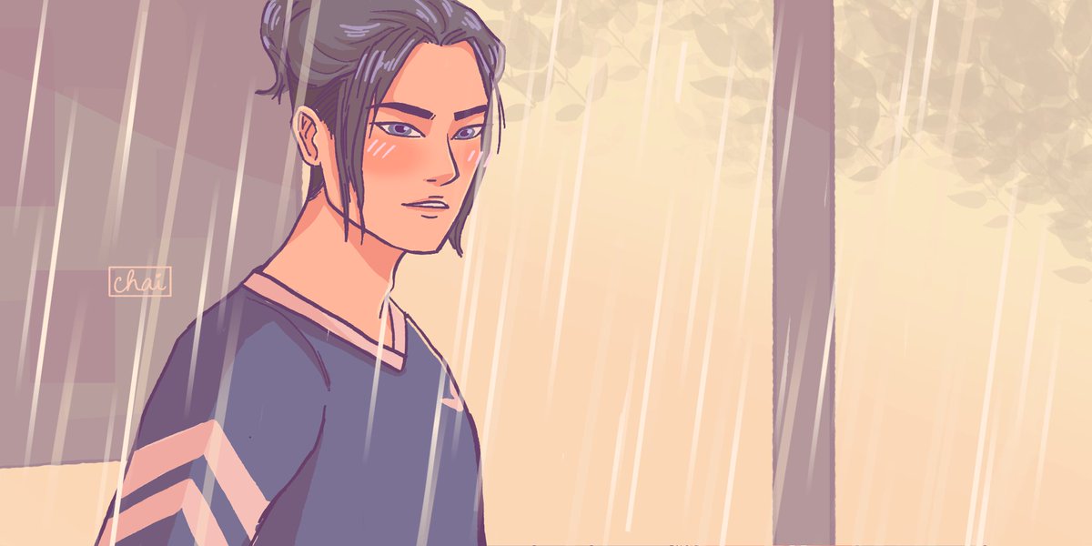 mulberrychai's tweet photo. they say it's a little crazy to fall in love at first sight, but who wouldn't go a little crazy in the rain?

modern #sangcheng in pastel for #scvday 💚💜 https://t.co/W12mbK0WP0