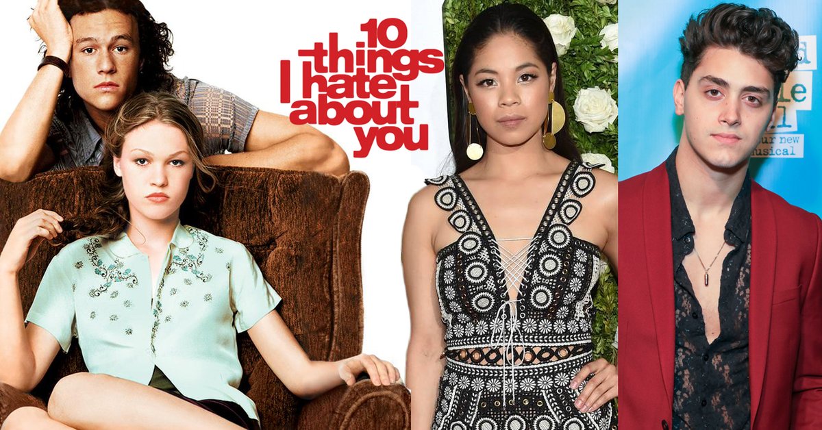 theatermania's tweet photo. #DreamMusical: A #10ThingsIHateAboutYou musical with a too-good-to-be-true cast starring @EvaNoblezada, @AntonioCip_, @HaileyKilgore, #IsaacPowell, @Noahegalvin, @BenSPLATT &amp; more → https://t.co/M6BEsF8cMF https://t.co/FFU09KcFGQ