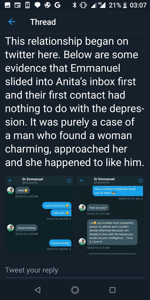 70.A little break. Anita said she's suing me for assault, the matter has been charged to court and she said she never laid hands on me and lied that I assaulted her. Here,when you go through this, you'd discover where she said she slapped me because I mocked her.