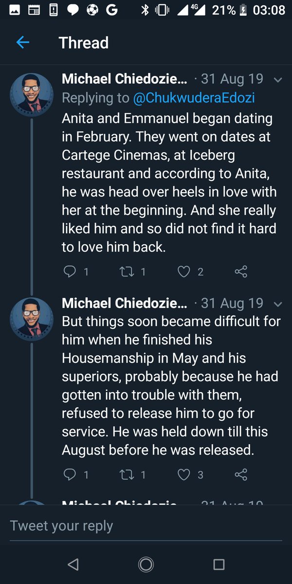 70.A little break. Anita said she's suing me for assault, the matter has been charged to court and she said she never laid hands on me and lied that I assaulted her. Here,when you go through this, you'd discover where she said she slapped me because I mocked her.