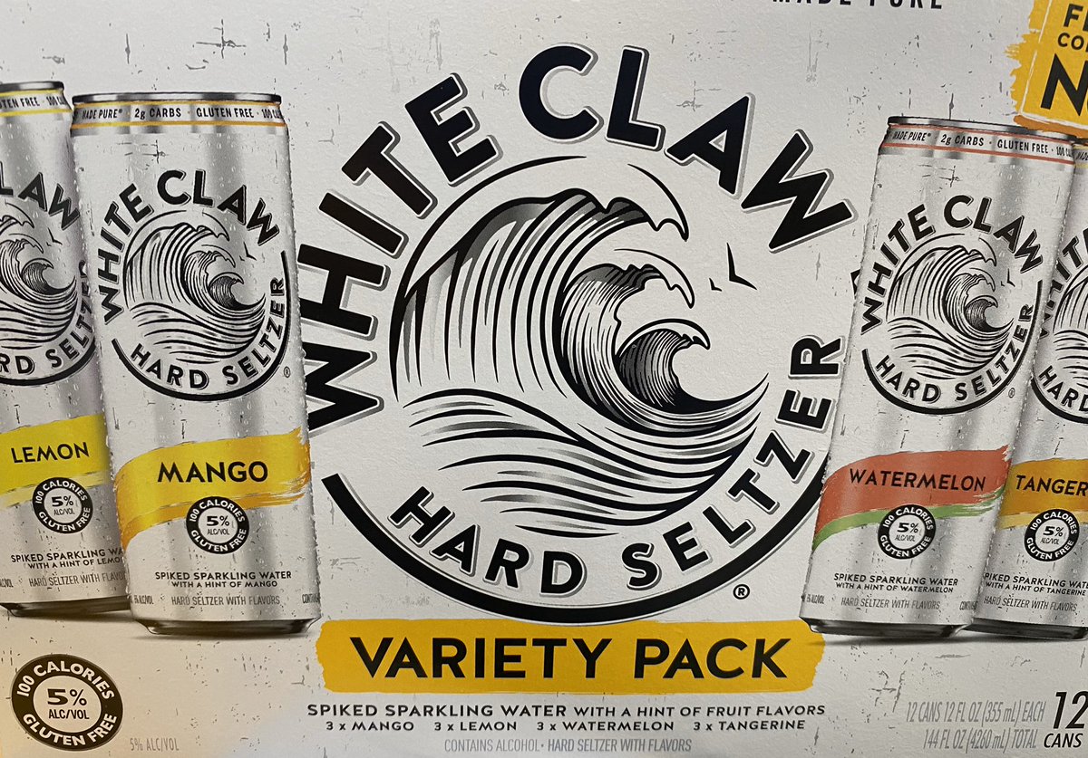 Quickway4's tweet image. New White Claw Variety 12 pack