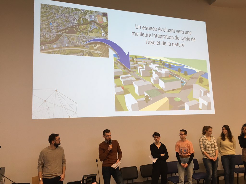 Adapter la ville face au changement climatique. Restitution des travaux étudiants #workshop <a href="/IAURennes/">IAUR Rennes</a> dans un contexte zéro artificialisation nette. Les étudiants à l’œuvre