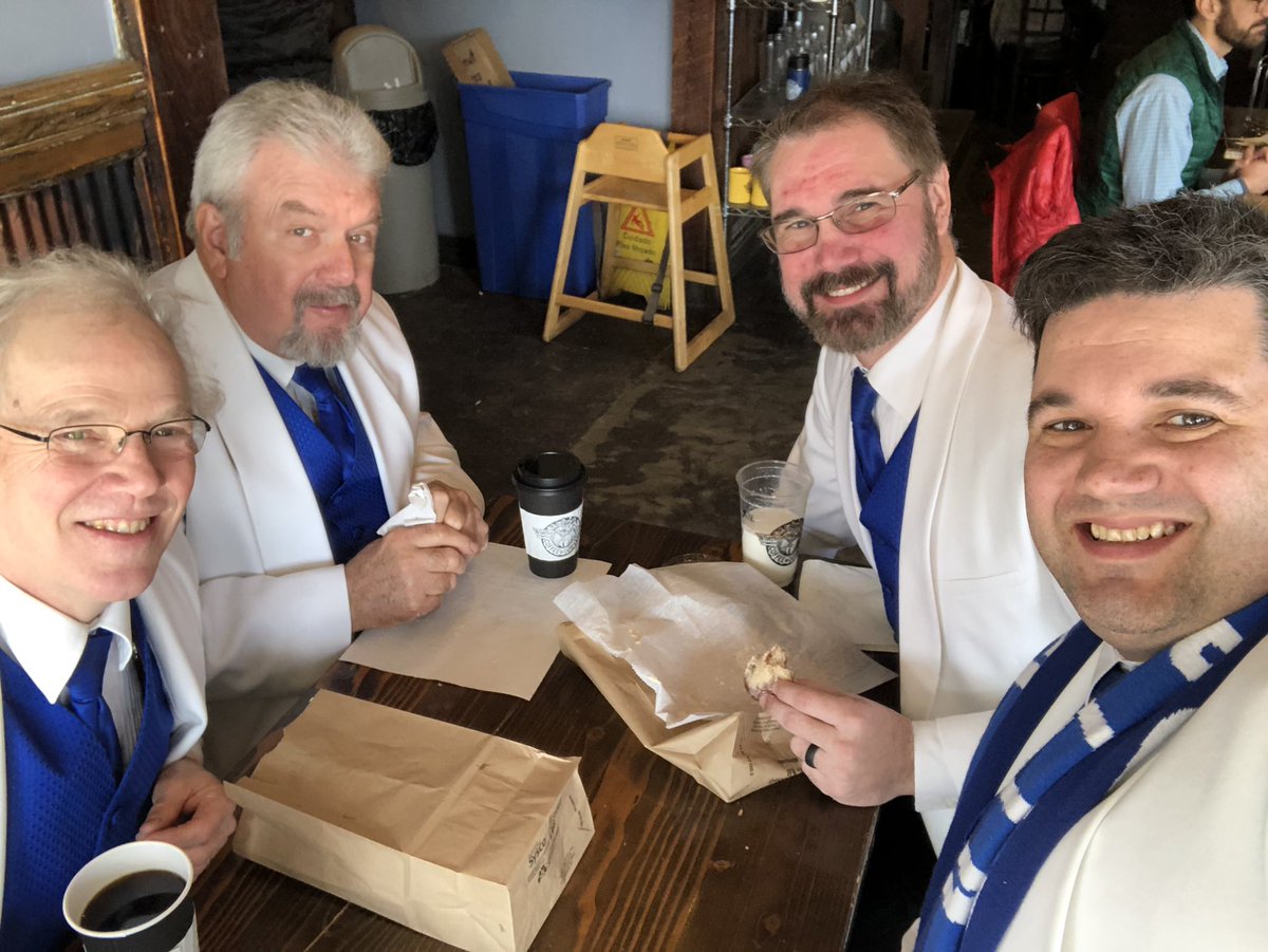 Four Singing Valentines down - time for a coffee and donut break <a href="/verygooddonuts/">North Lime Coffee & Donuts</a>!