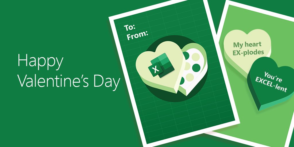 Send your Valentine an EXCEL-lent surprise with this ecard. #HappyValentinesDay