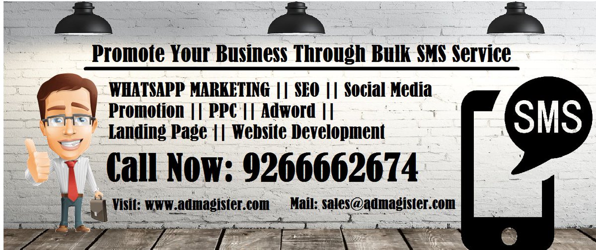AdMagister | Bulk SMS Service
Admagister is a one-stop shop for Bulk SMS Service in India. One can get the Bulk SMS Service at a very low-cost. It is one of most reliable SMS service providers for businesses with services as low as others.
bulksmsdelhincr.com/bulk-sms.php
#BulkSmsService