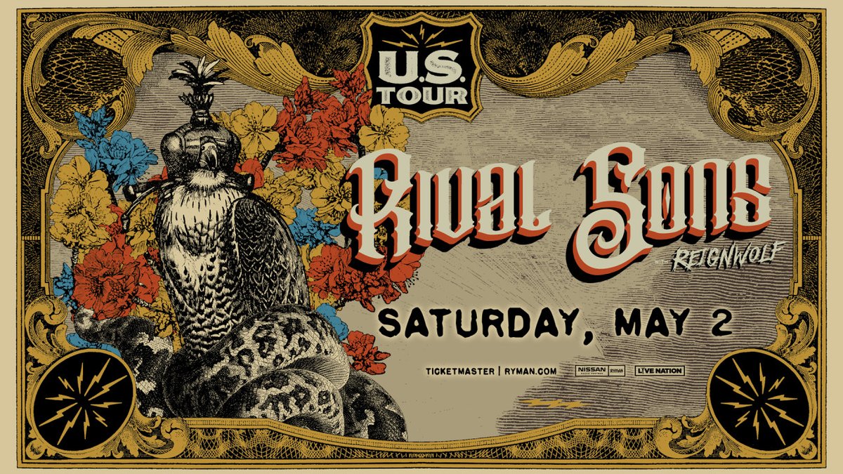 ON SALE NOW: @rivalsons with @reignwolf at #theryman May 2! 🎟️: bit.ly/2SXnNSX