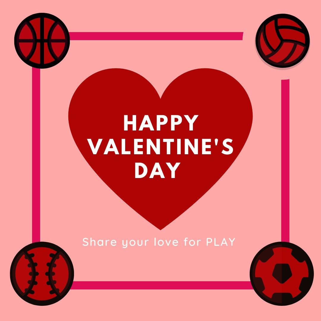PLAY_MKE's tweet photo. Today is about expressing our love for each other, ourselves and our passions. Share your love for PLAY by playing your favorite game or sport with a loved one today. Happy Valentine's Day! https://t.co/lmUe6nqduC