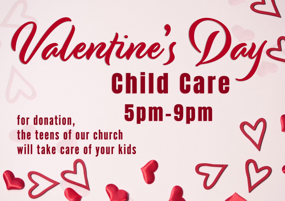 fbclb's tweet photo. Need a babysitter? 
Go on a proper date ❤  and drop off your kids here at the church to be taken care of by our Teen Department for donation. 💗 https://t.co/d3pWk4Gu2T