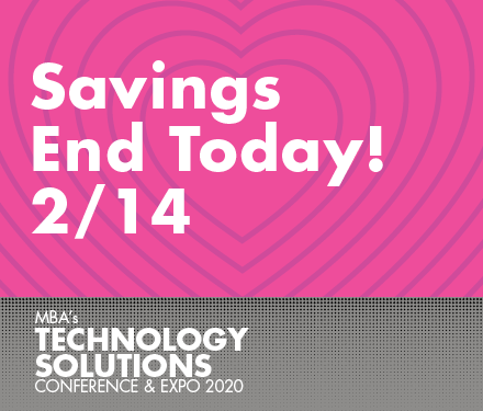MBAMortgage's tweet photo. Celebrate Valentine’s Day with savings! Today is your last day to register for #MBATECH2020 and save up to $500. https://t.co/35pKYdsVez https://t.co/p0ggh0LcMM
