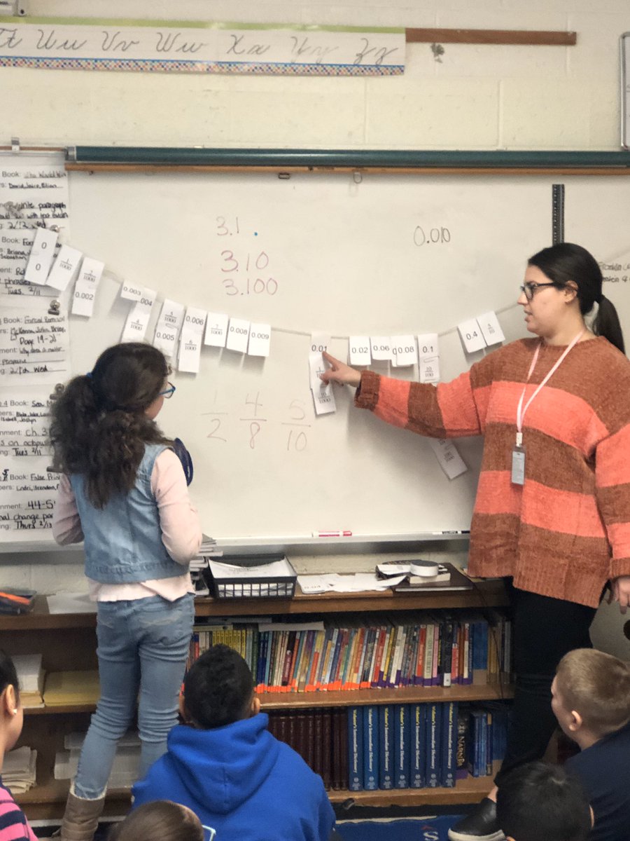 ParkerFarmsES's tweet image. Understanding patterns in the place value system today in 5th Gr!!🎉👏🏻👍🏻😊 @ahosmath9 @cmadancy
