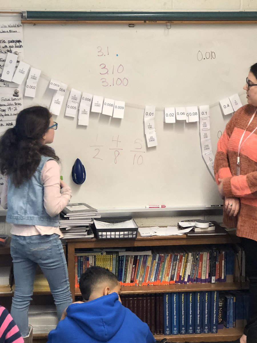 ParkerFarmsES's tweet image. Understanding patterns in the place value system today in 5th Gr!!🎉👏🏻👍🏻😊 @ahosmath9 @cmadancy