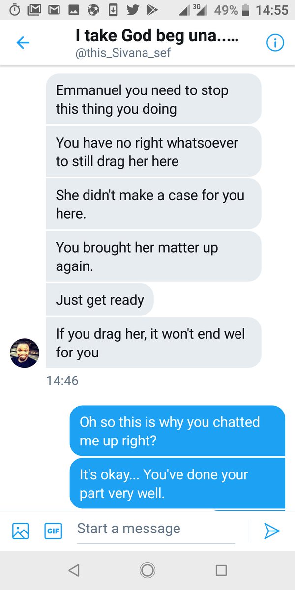 76.Another guy who also joined and was trying to catch some cruise with me is  @this_Sivana_sef who came to my DM to threaten me and said Anita could fabricate stories against me.