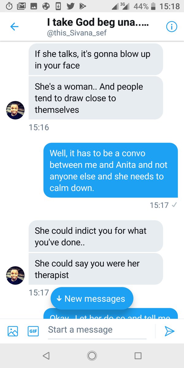 76.Another guy who also joined and was trying to catch some cruise with me is  @this_Sivana_sef who came to my DM to threaten me and said Anita could fabricate stories against me.