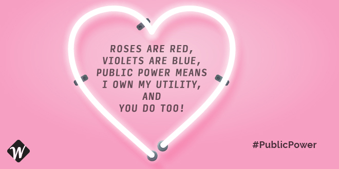 WavUtilities's tweet photo. Happy Valentine's Day from YOUR public power utility! #publicpower https://t.co/R1eqERwwHC