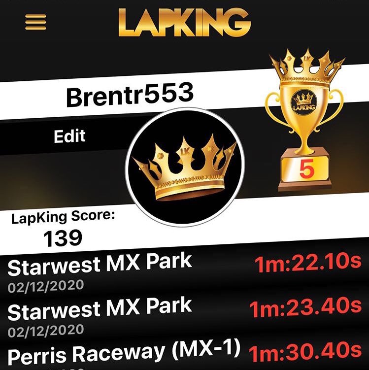 West Coast stud @brentr553  has been out chasing the Cali LapKings lately❗️Who’s going to go make some noise and steal the trophies away⁉️ 💯🤘🏁🏆 #lapking #socialracing #LKmoto #motocross #usingfuntogofast