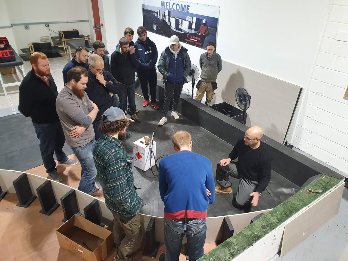 Day two of our #Firestone #EPDM #lining training seminar.