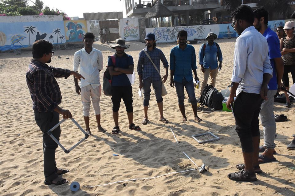 Day 3: Time to learn and practice transect and quadrats.. Intertidal Ecology and Climate Change course at Sathyabama, Chennai during 11-13th Feb, 2020.
#marinebiology #Chennai #Kovalam #enthusiasticresearcher #IECC2020 #IntertidalEcology #Sathyabama