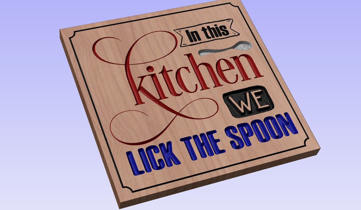 cabinwoodworker's tweet photo. Excited to share the latest addition to my #etsy shop: In This Kitchen We lick the spoon
https://t.co/E399SLe84k 
#art #drawing #lickthespoon #kitchen #cnc #router #laser #plasma #sign https://t.co/KFk6XJCKpd