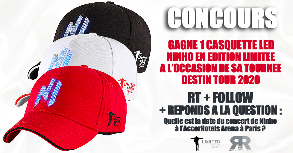 RAPRNBmag's tweet photo. 🎁[#CONCOURS]🎁

Avis à tous les fans de @ninhosdt : tente de remporter une casquette LED en édition limitée ! Pour participer

👉 RT + Follow @RAPRNBmag 
👉 Réponds à la question

Bonne chance 🍀 ! 
TAS : 21/02/2020 https://t.co/lQmJW7MmC7