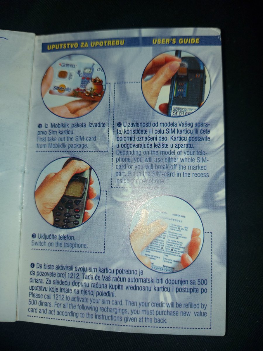 MrMihajloo's tweet photo. Moja SIM kartica #MobiKlik #Mobtel koja je kasnije postala @TelenorSrbija 🙂 imam @mts i @Vip_mobile kartice i njihova pakovanja od pre 10 + godina ali se nisu menjale u odnosu na danas https://t.co/2GI7YUXicC