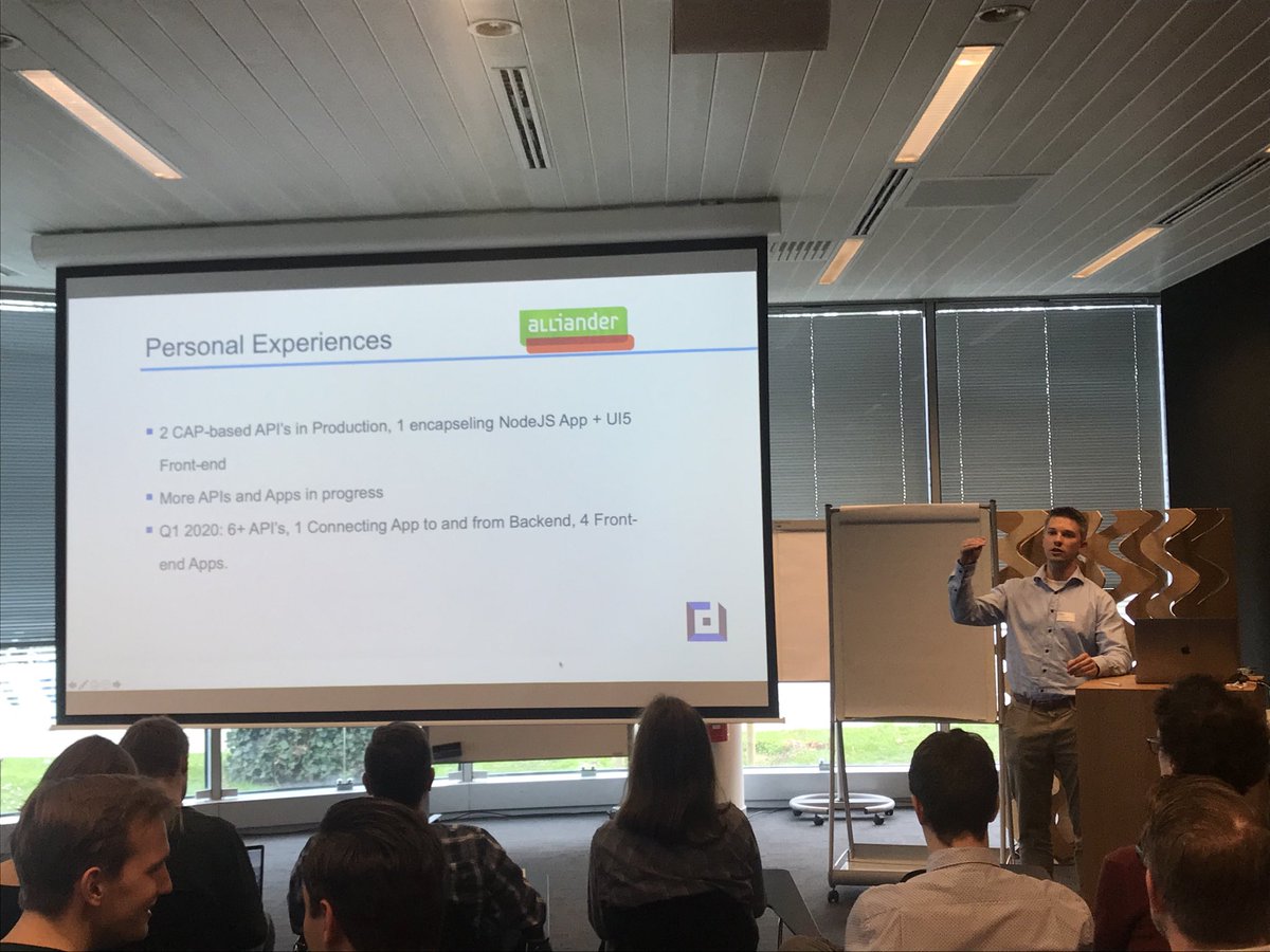 #UI5conBE Vincent is sharing how to build #ui5 apps with CAP and OData V4 ⁦<a href="/vfweiss/">Vincent Weiss</a>⁩