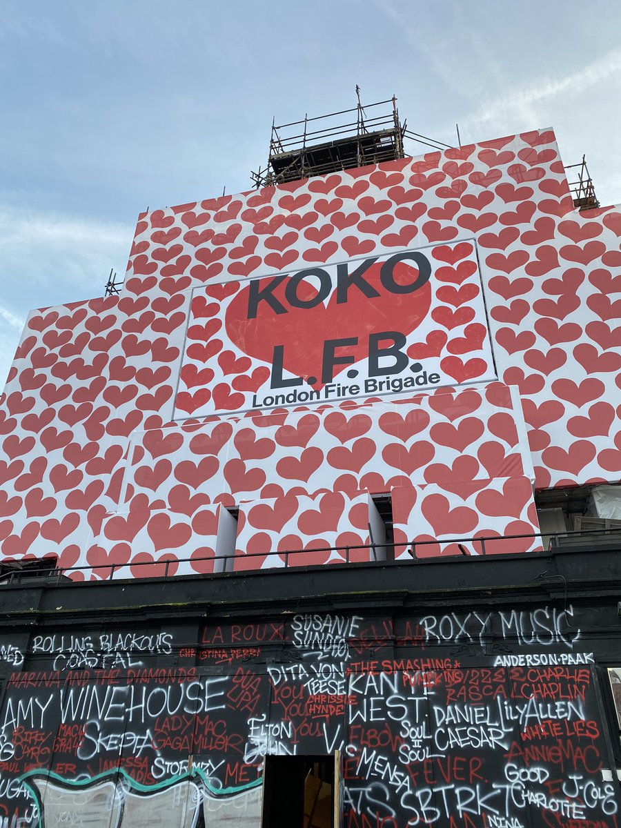 The whole building has been covered in a wrap to say thank you! Lovely gesture and makes us feel right in the heart of the  community we serve. <a href="/KOKOLondon/">KOKO Culture</a> #Camden <a href="/LondonFire/">London Fire Brigade</a>