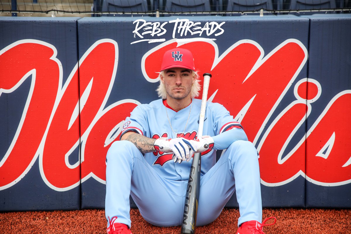 OleMissBSB's tweet photo. Whats RED and NAVY and POWDER all over?
#RebsThreads for the Weekend:
- Friday: Red π΄
- Saturday: Navy on Pinstripe π΅
- Sunday: Powder Blue π₯ https://t.co/xCtXotJXUb