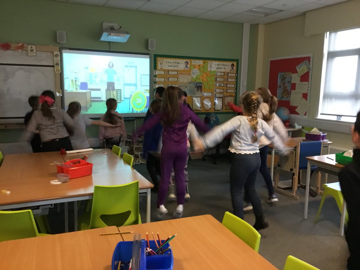 RimroseHope's tweet photo. Year 3/4G enjoyed @thebodycoach workouts this week during healthy lifestyles week. #getfit #gethealthy #classroomworkout https://t.co/caFKIJrN2t