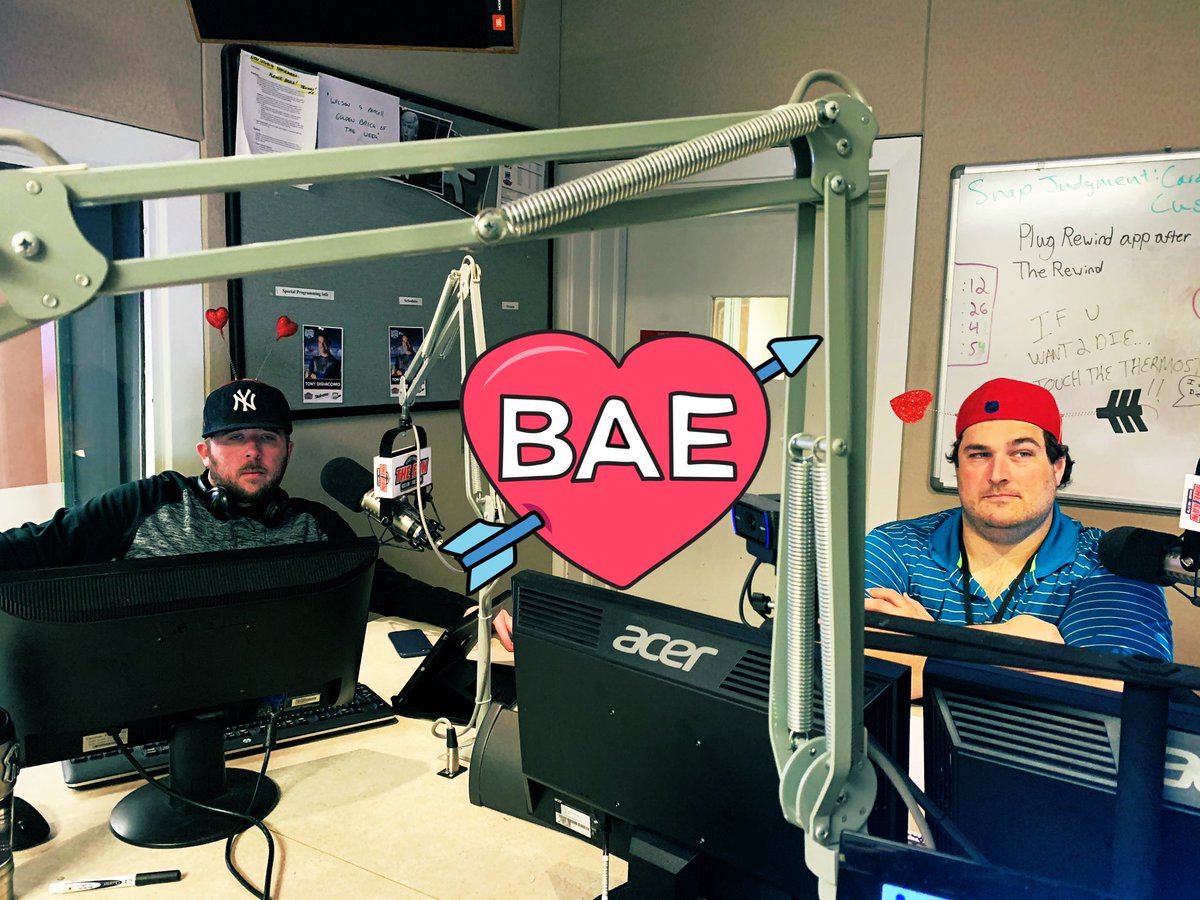 firstladyofWFNZ's tweet photo. Definitely feeling the love today @ @wfnz ... @macwfnz this is what happens when you don’t come in on Valentines Day. https://t.co/M5weXw4pmn