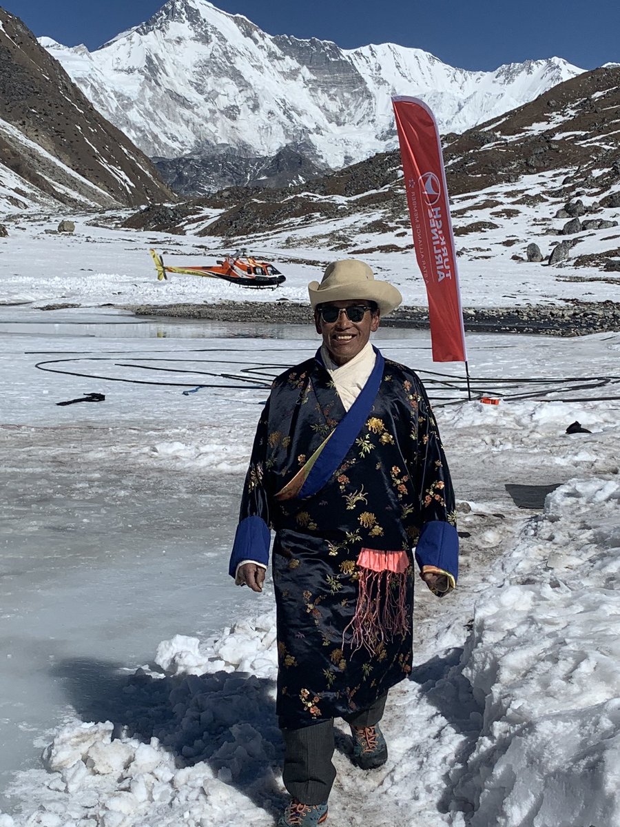 To promote <a href="/VisitNepal_2020/">Visit Nepal 2020</a>, the world highest performance of ice skating and ice hockey was today on #Gokyo lakes in Solukhumbu. Very special tribute to athletes, organizers, partners and @Suraj_vaidya14 <a href="/shrinkhalak_/">Shrinkhala Khatiwada</a>