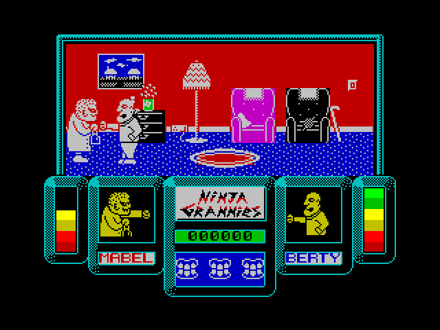 fgasking's tweet photo. Who needs Street Fighter 2, when you have Ninja Grannies?? Unreleased pensioner fighting game due out for the #ZXSpectrum, #AmstradCPC and #C64.  Spectrum and Amstrad users saw the game preserved, with C64 users still waiting.
https://t.co/tEknelGPcx + 
https://t.co/v3BnKQdraB https://t.co/atHNM2fNtG