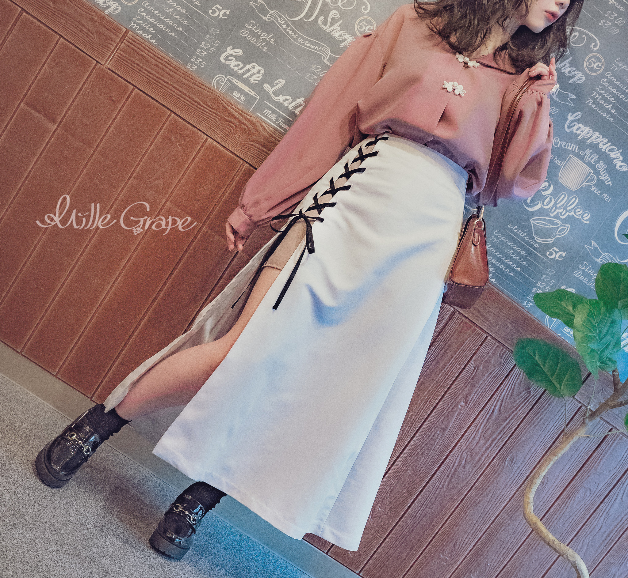 【新品未使用】Mille Grape スリットロングスカート