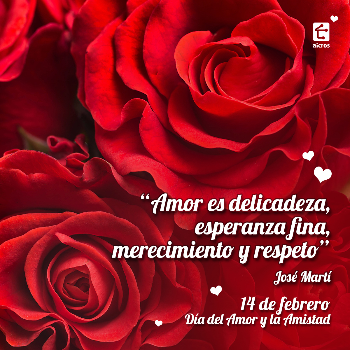 "La verdadera amistad y el verdadero amor no se trata de ser inseparables, sino de poder estar separados y que nada cambie". #FelizDíaDelAmorYlaAmistad les desea el colectivo de trabajadores de aicros.