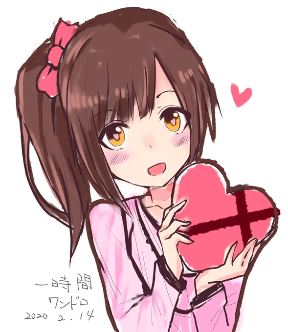 一時間ワンドロしてみた響子ちゃん#バレンタイン #五十嵐響子 