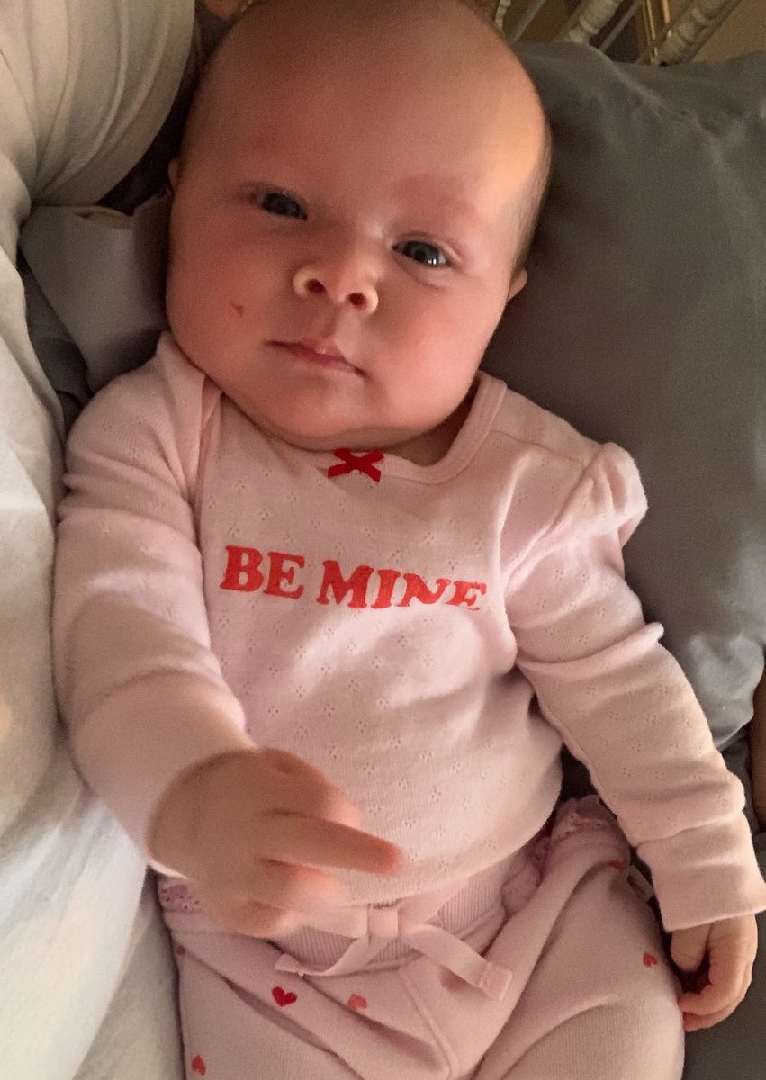 DurtGr's tweet photo. Well, seems Emersyn feels the same way about Valentine’s Day as i do. #daddyslittlegirl #ThugLife https://t.co/gs1C1DlMG8