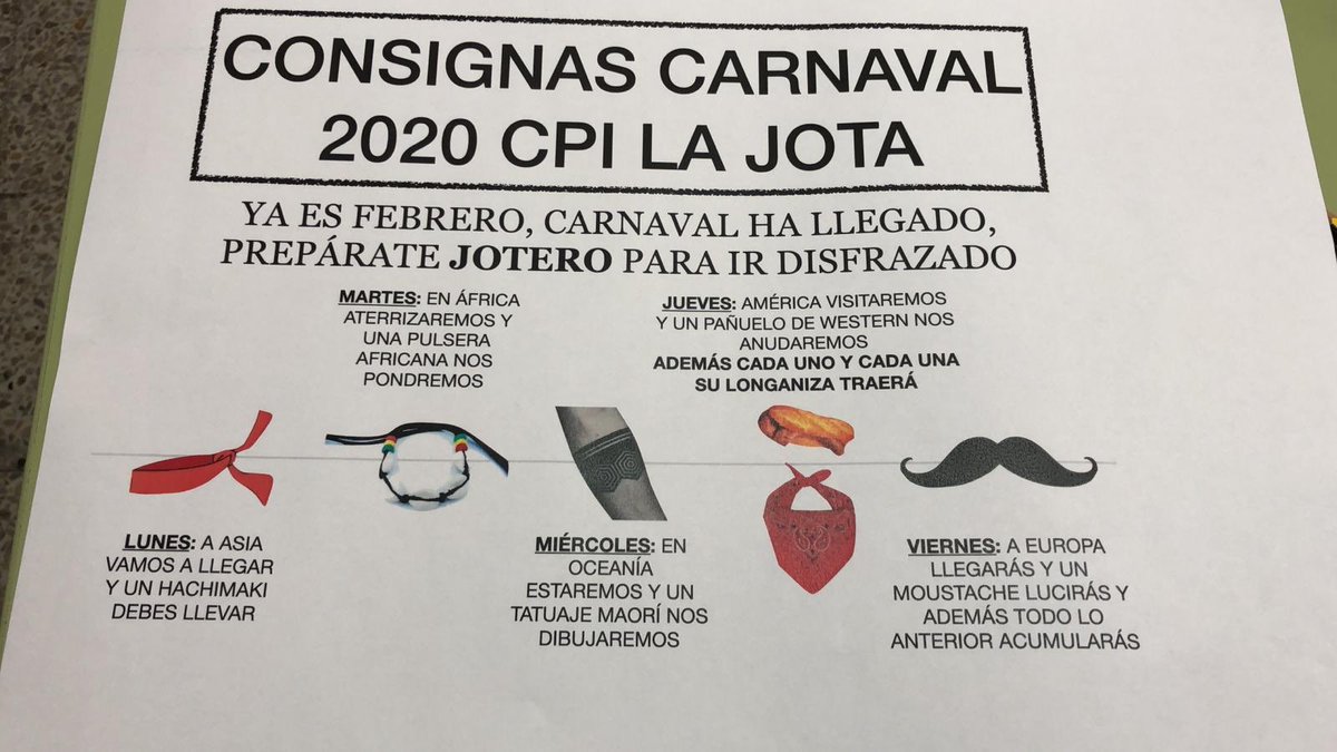 Consignas para el Carnaval!!!
