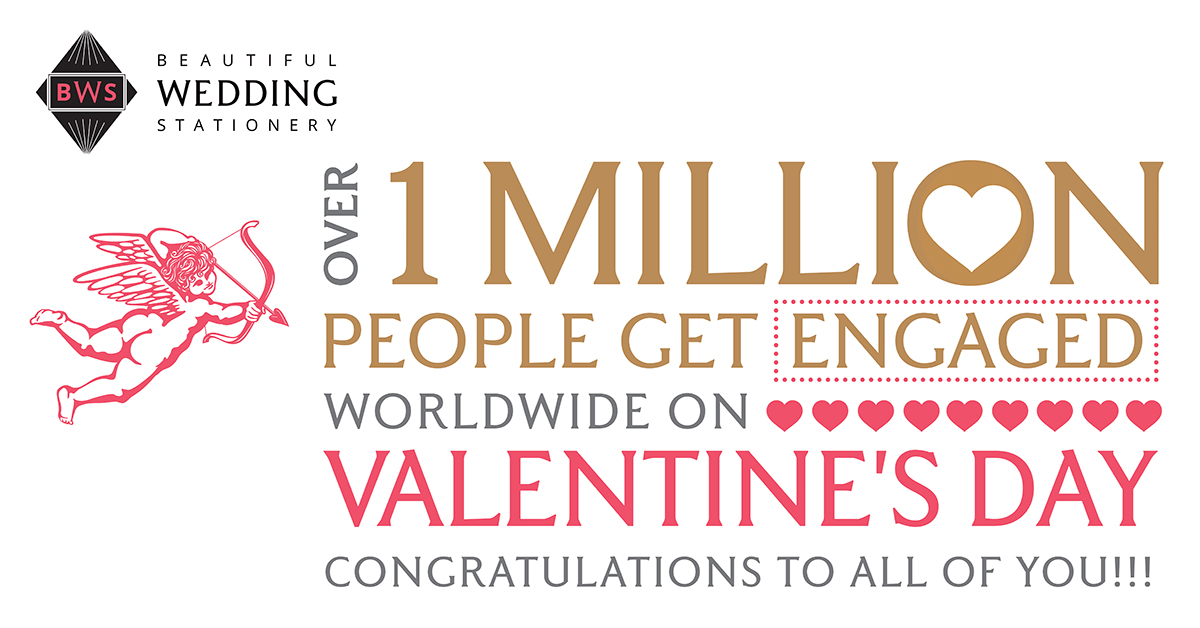 Happy Valentine's Day! 💍
And if you know any of the 1 million couples who've got engaged today, don't forget to send them our way when they're looking for their wedding stationery! 😉
#ValentinesDay2020