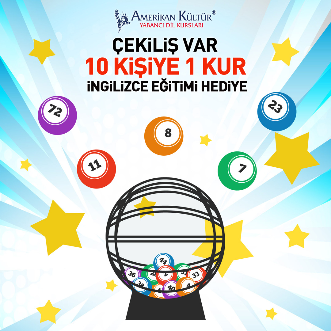 Hafta içi sabah grupları için 10 kişiye 1 kur İngilizce Eğitimi hediye. Katılmak için:

1- Bize Mesajla Ad, Soyad ve Telefon numaranızı bildirin,
2- Hesabımızı takip edin,
3- Bu Tweetin yorumlarında 3 arkadaşınızı etiketleyin.

Sonuçları 15 Mart'ta Hesabımızıdan duyuracağız