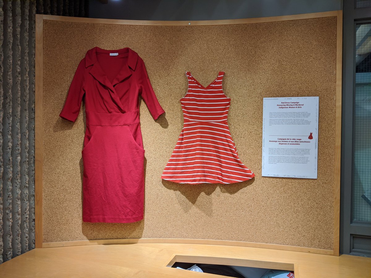 Today, we honour missing and murdered Indigenous women and girls by displaying red dresses to raise awareness of this important issue.

#Sudbury #NSwakamok #PublicHealth #MMIWG #IndigenousEngagement #RedDressProject