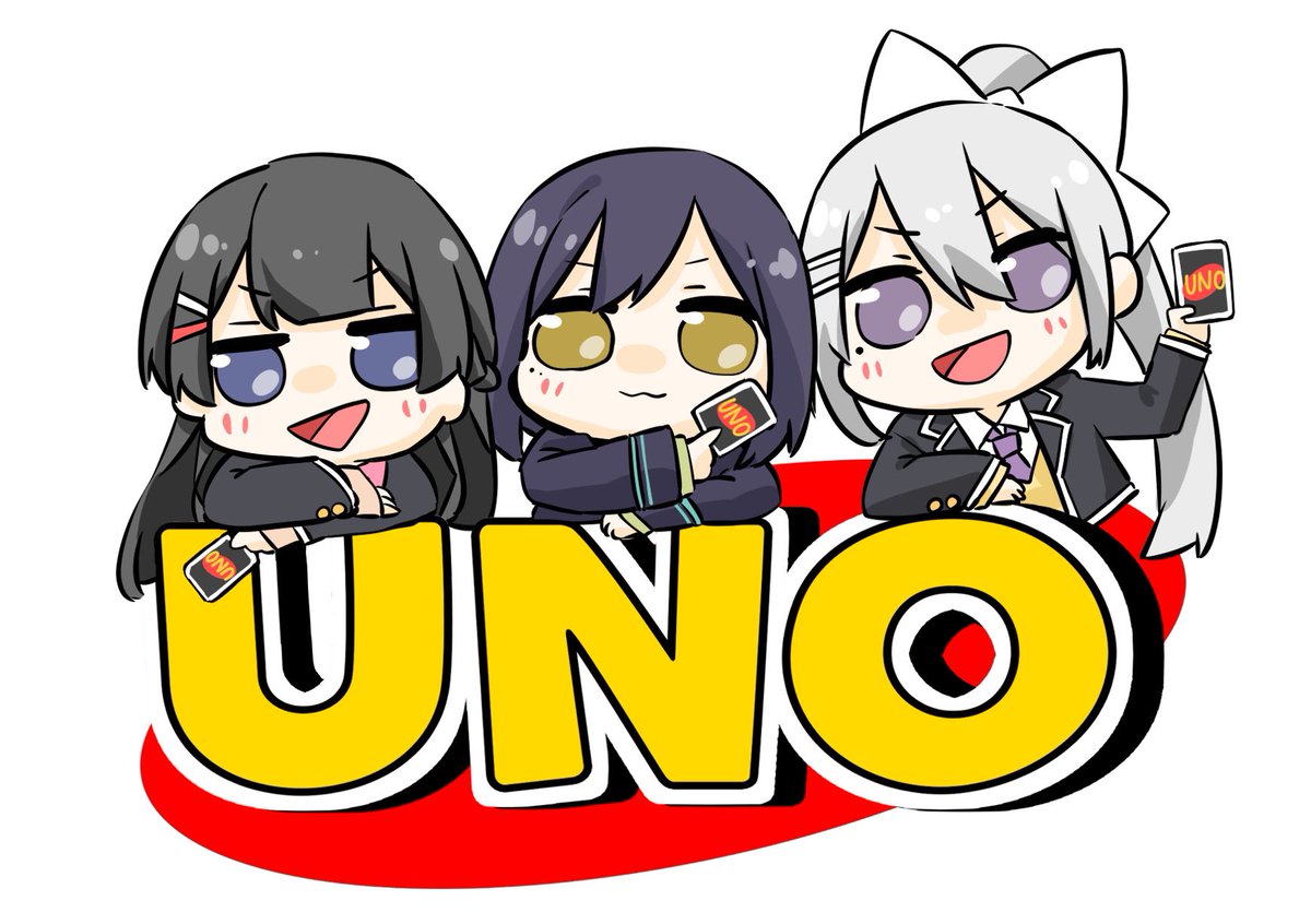 樋口楓 ,静凛(しずりん)(にじさんじ) ,月ノ美兎 「#JK組UNO
#みとあーと
#でろあーと
#凛Art 」|えむ( ᵕ㉨ᵕ )生活のつぶやきのイラスト